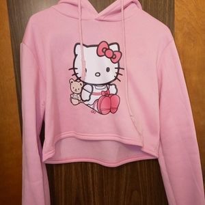 Cropped Hello Kitty Hoodie